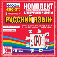 Динамические раздаточные пособия. Русский язык (комплект демонстрационных материалов). Касса букв, слогов, звуковых схем с набором интерактивных таблиц. - fgospostavki.ru - Королёв