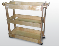 Тележка для спортинвентаря и игрушек (3 полки) 115х50х90см (фанера лак) - fgospostavki.ru - Королёв