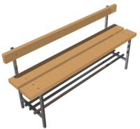 Скамья для раздевалок со спинкой (1,5 метра) - fgospostavki.ru - Королёв