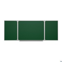 Меловая доска аудиторная трехэлементная магнитная зеленая полимерная (2400*1000) - fgospostavki.ru - Королёв