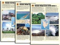 Комплект таблиц по географии "Уникальные объекты северных материков" раздаточные (цветные, ламинированные, А4, 16 штук) - fgospostavki.ru - Королёв