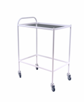 Столик процедурный передвижной металлический с двумя полками из стекла - fgospostavki.ru - Королёв