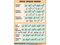 Таблица демонстрационная "Формулы сокращения умножения" (винил 70*100) - fgospostavki.ru - Королёв