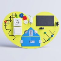 Бизиборд «Большое жёлтое сердце» - fgospostavki.ru - Королёв