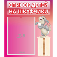 Стенд "Список на шкафчики" - fgospostavki.ru - Королёв