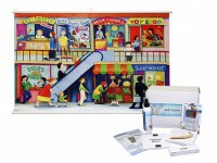 Магнитно-маркерный ситуационный плакат "Магазин" с набором магнитных карточек + методические рекомендации (иностранный язык) - fgospostavki.ru - Королёв