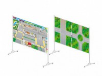 Двухсторонняя магнитно-маркерная доска "Азбука дорожного движения" на разборной стойке - fgospostavki.ru - Королёв