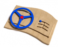 Дидактическая панель с автомобильным рулем - fgospostavki.ru - Королёв