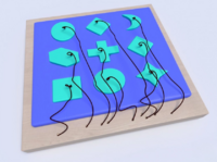 Развивающая панель с геометрическими фигурами - fgospostavki.ru - Королёв