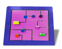 Тактильно-развивающая панель с геометрическими фигурами - fgospostavki.ru - Королёв