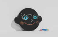 Фигурная грифельная меловая доска на тему эмоций - fgospostavki.ru - Королёв