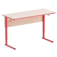 Стол ученический регулируемый (двухместный) на прямоугольной трубе - fgospostavki.ru - Королёв
