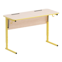 Стол ученический двухместный с наклоном столешницы (0-24°) на прямоугольной трубе - fgospostavki.ru - Королёв