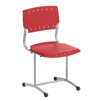 Стул ученический, на плоскоовальной трубе. Сиденье и спинка пластик - fgospostavki.ru - Королёв