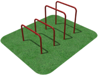 Упоры для отжимания цельносварные, разноуровневые  - fgospostavki.ru - Королёв