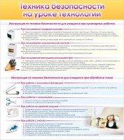 Стенд "Техника безопасности на уроке технологии" - fgospostavki.ru - Королёв