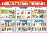 Стенд "Умей действовать при пожаре" - fgospostavki.ru - Королёв