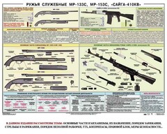 Плакат "Ружья служебные МР-133С, МР-153С, Сайга-410КВ" - fgospostavki.ru - Королёв