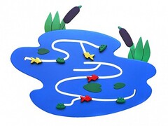 Сенсомоторное декоративно-развивающее панно "Река" - fgospostavki.ru - Королёв