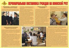 Плакат "Первоначальная постановка граждан на воинский учет" - fgospostavki.ru - Королёв