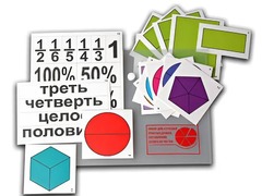 Набор для изучения простых дробей. Составление целого из частей (раздаточный) - fgospostavki.ru - Королёв