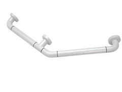 Поручень угловой трехопорный с антибактериальным покрытием (белая) - fgospostavki.ru - Королёв