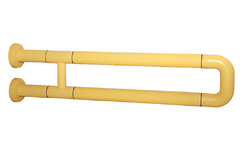 Поручень неоткидной двухопорный с антибактериальным покрытием (желтый) - fgospostavki.ru - Королёв