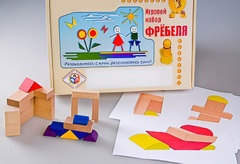Игровой набор Фребеля "Конструктор деревянный без соединений-2" (Серия "Эксперимент") - fgospostavki.ru - Королёв