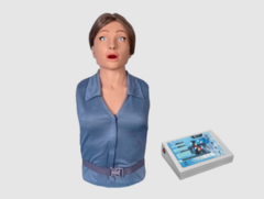 Тренажер-манекен взрослой пострадавшей женщины "Ирина" (голова, торс) для отработки приемов сердечно-легочной реанимации - fgospostavki.ru - Королёв