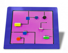 Тактильно-развивающая панель с геометрическими фигурами - fgospostavki.ru - Королёв