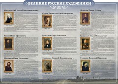 Стенд "Великие русские художники" - fgospostavki.ru - Королёв