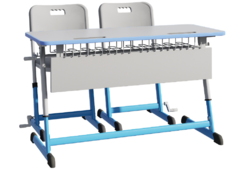 Парта NOMAD V двухместная регулируемая по высоте с антивандальной кромкой - fgospostavki.ru - Королёв