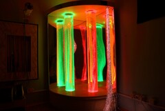 Сенсорный уголок большой с двумя колоннами, двусторонней подсветкой и фибероптическими нитями. VIP класс. - fgospostavki.ru - Королёв