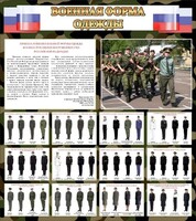 Стенд "Военная форма одежды (флаг РФ)" - fgospostavki.ru - Королёв
