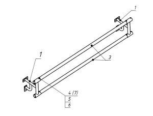 Станок хореографический пристенный (1,5 метра, двухрядный) - fgospostavki.ru - Королёв