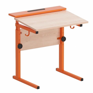 Стол ученический с наклоном столешницы (0-15°) на прямоугольной трубе - fgospostavki.ru - Королёв