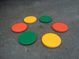 Диски цветные амортизационные деревянные (комплект 6 штук) - fgospostavki.ru - Королёв