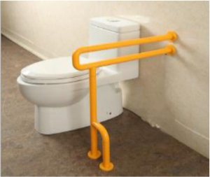 Поручень для унитаза с боковой опорой "Антибак" 700 х 600 х 120 миллиметров - fgospostavki.ru - Королёв