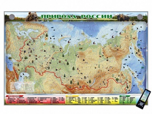 Электронно-информационный (маркерный) стенд "Природа России" адаптивный, с сенсорным пультом управления и планшетом со шрифтом Брайля - fgospostavki.ru - Королёв