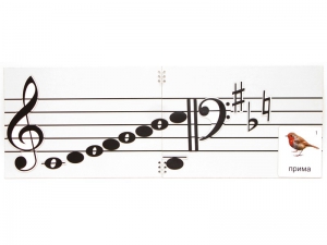 Настольное мягкое магнитно-маркерное поле с нотным станом - fgospostavki.ru - Королёв