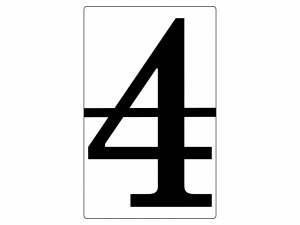 Набор магнитных карточек "Произвольный размер "4" (6 штук) - fgospostavki.ru - Королёв