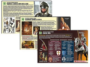 Комплект таблиц по истории "История средних веков" раздаточные (цветные, ламинированные, А4, 8 штук) - fgospostavki.ru - Королёв