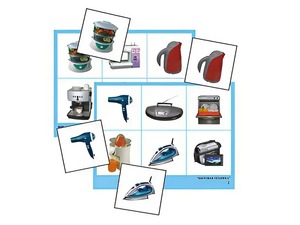 Логопедическое лото "Бытовая техника" (4 планшета, 24 карточки, цветное, ламинированное) - fgospostavki.ru - Королёв