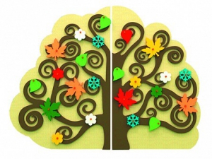 Сенсомоторное декоративно-развивающее панно "Времена года" - fgospostavki.ru - Королёв