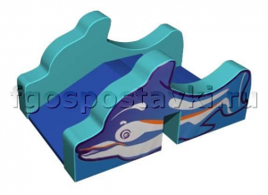 Горка "Дельфин" для сухого бассейна - fgospostavki.ru - Королёв