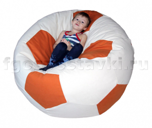 Кресло "Футбольный мяч" с гранулами с чехлом из жаккарда - fgospostavki.ru - Королёв