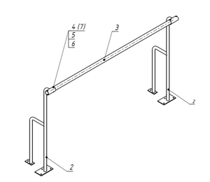 Станок хореографический напольный (1,5 метра, однорядный) - fgospostavki.ru - Королёв