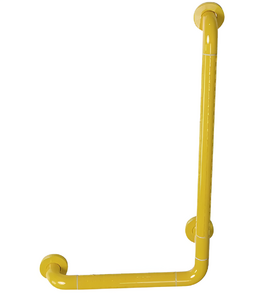 Поручень опорный L-образный вертикальный (желтый) - fgospostavki.ru - Королёв