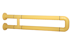 Поручень неоткидной двухопорный с антибактериальным покрытием (желтый) - fgospostavki.ru - Королёв