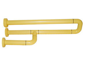 Поручень неоткидной трёхопорный с антибактериальным покрытием (желтый) - fgospostavki.ru - Королёв